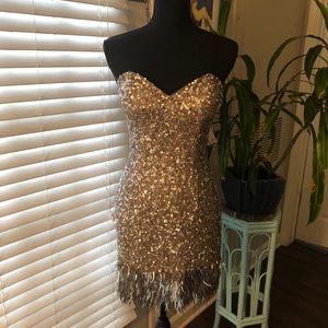 Scala Silver Sequin Mini Dress